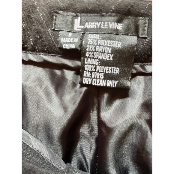 Larry Levine lined black pinstripe trousers  - 8 - Picture 4 of 4